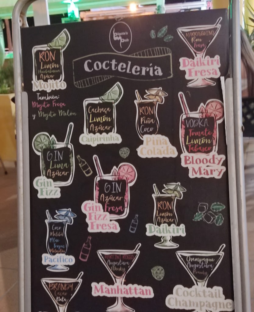 Bigote's Pub — Carta