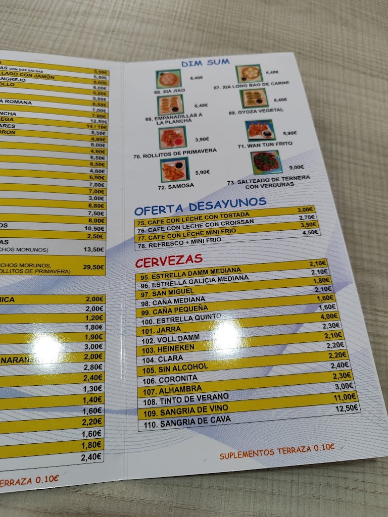 Bar Restaurante Teatre 8 — Carta