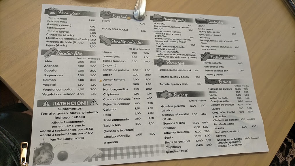 Bar Chiri — Carta