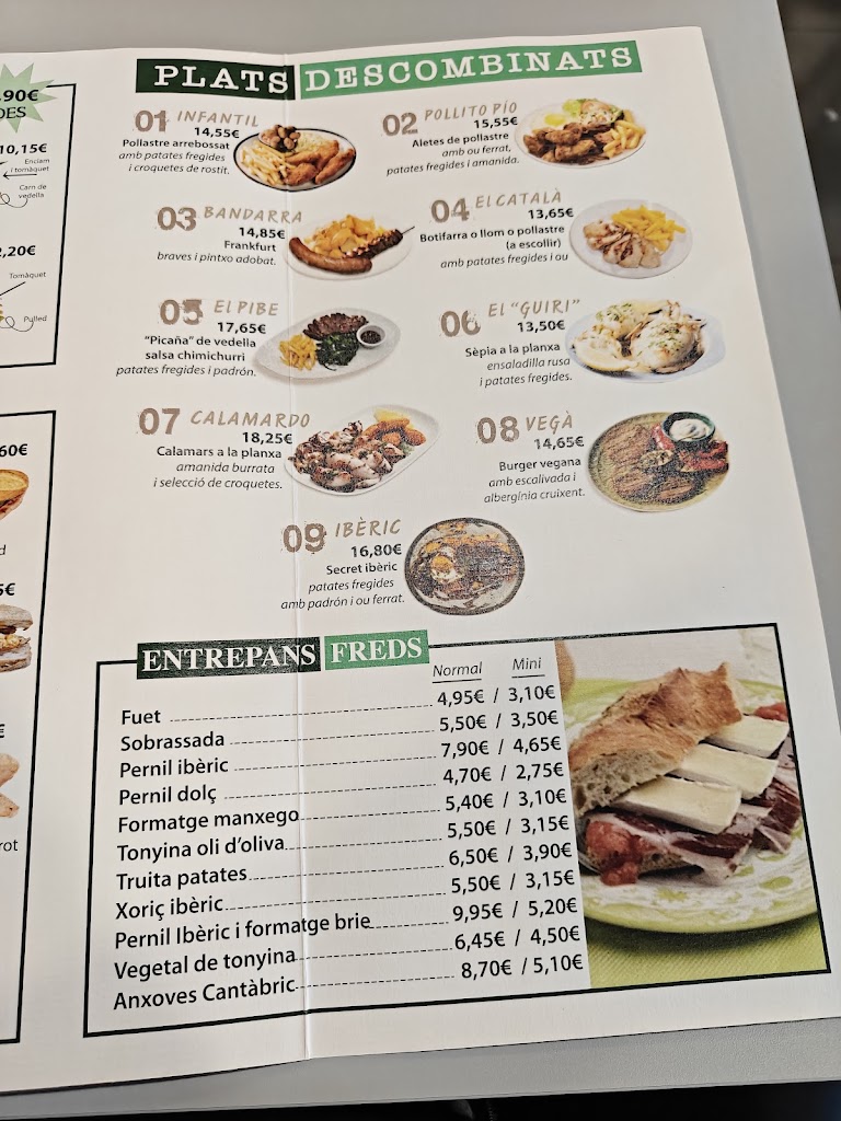 El Bar — Carta