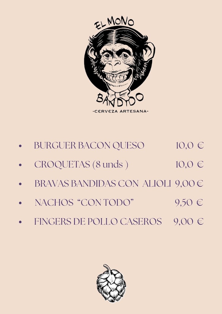El Mono Bandido_Talavera — Carta