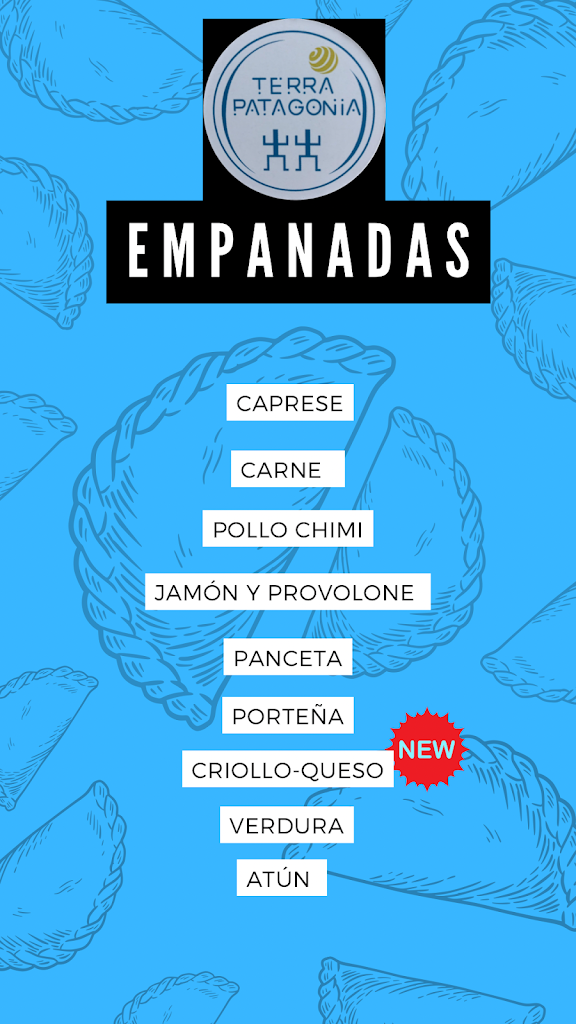 Empanadas Y Alfajores Argentinos Terra Patagonia — Carta