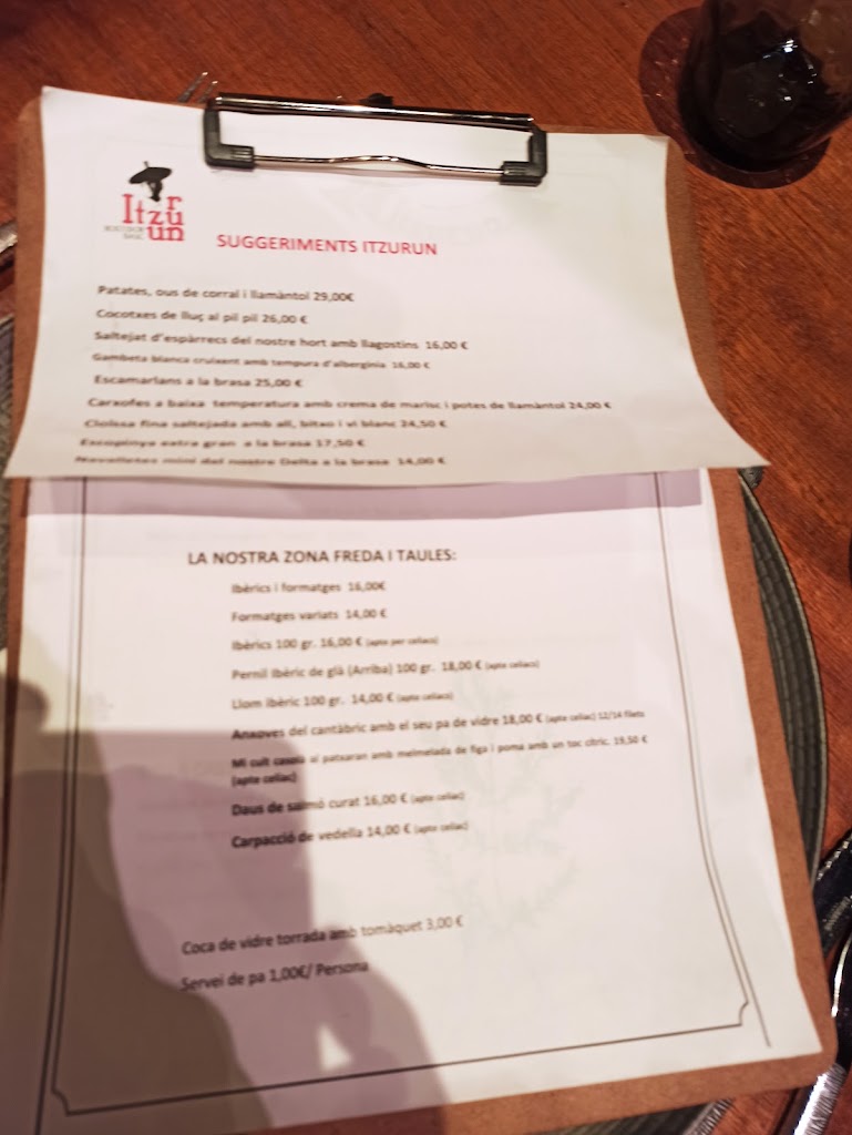 Itzurun (Grupo Yakedo, sl) — Carta
