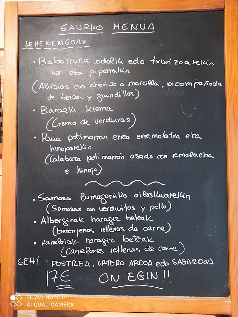 Biko Taberna — Carta