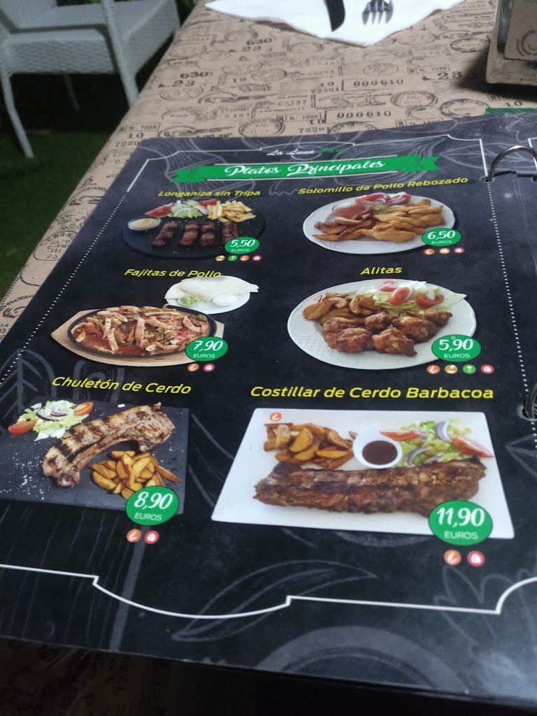 Restaurante La Luna Park — Carta