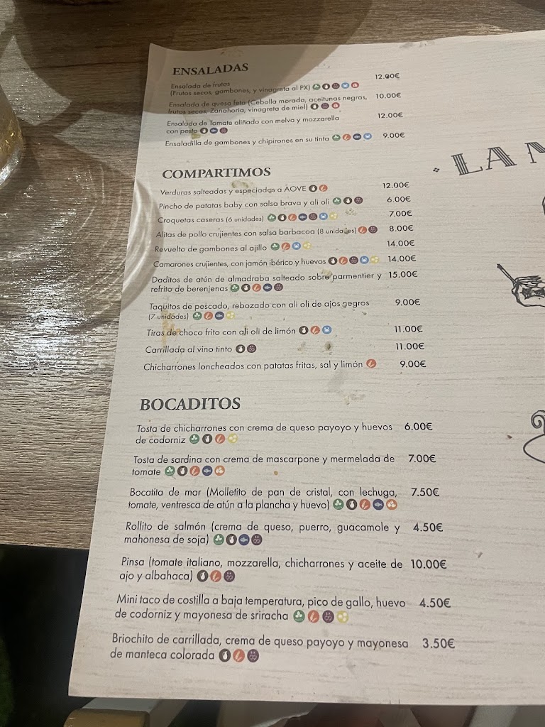 La Menuda - Cocina Rustica — Carta