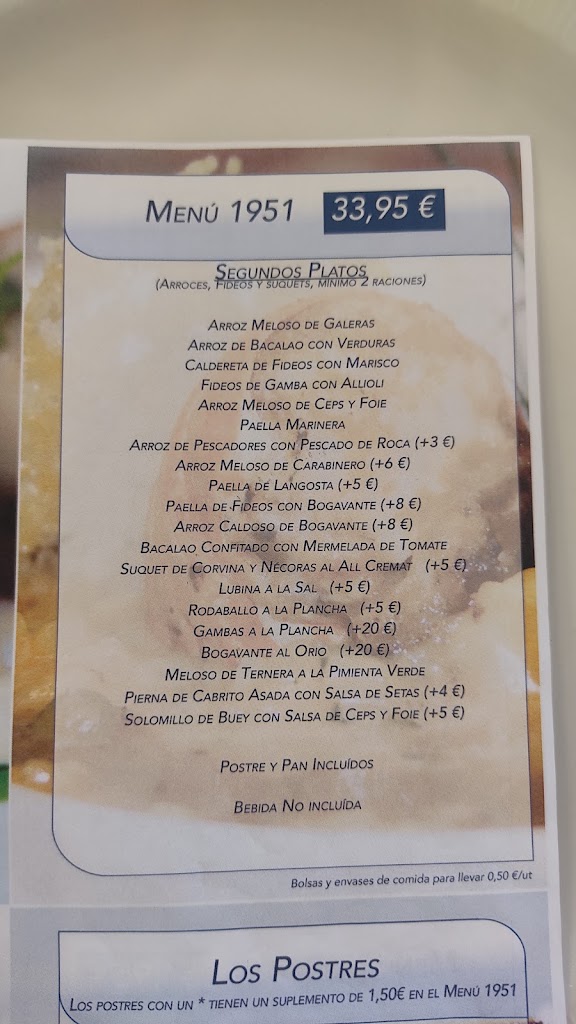 Restaurant La Barca de Ca l'Ardet — Carta