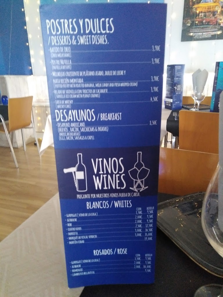 Concierto Sentido - Restaurante Puerto de Mazarron — Carta