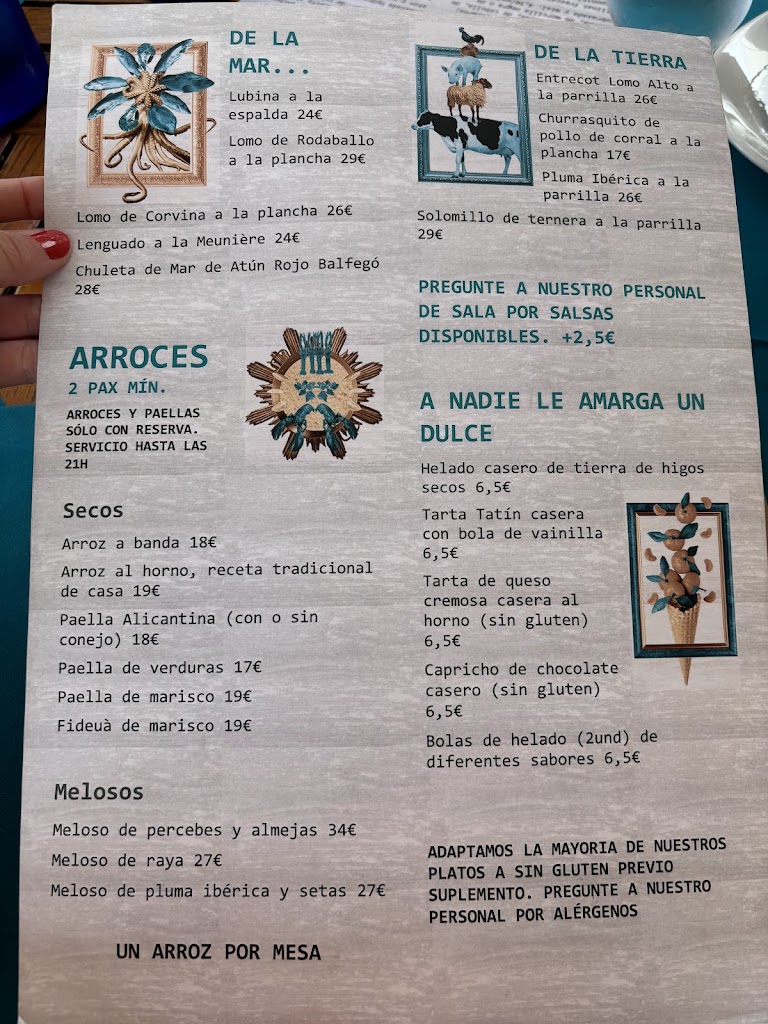 Restaurante Hydra — Carta