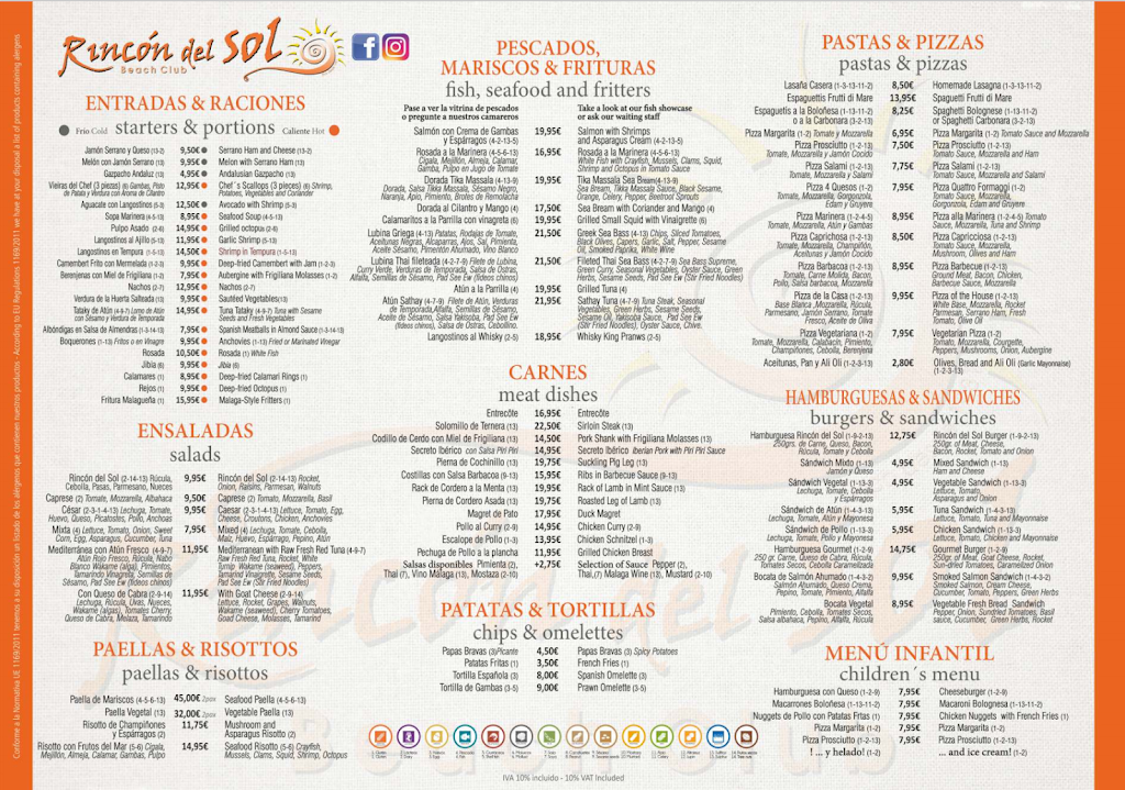Rincon del Sol — Carta