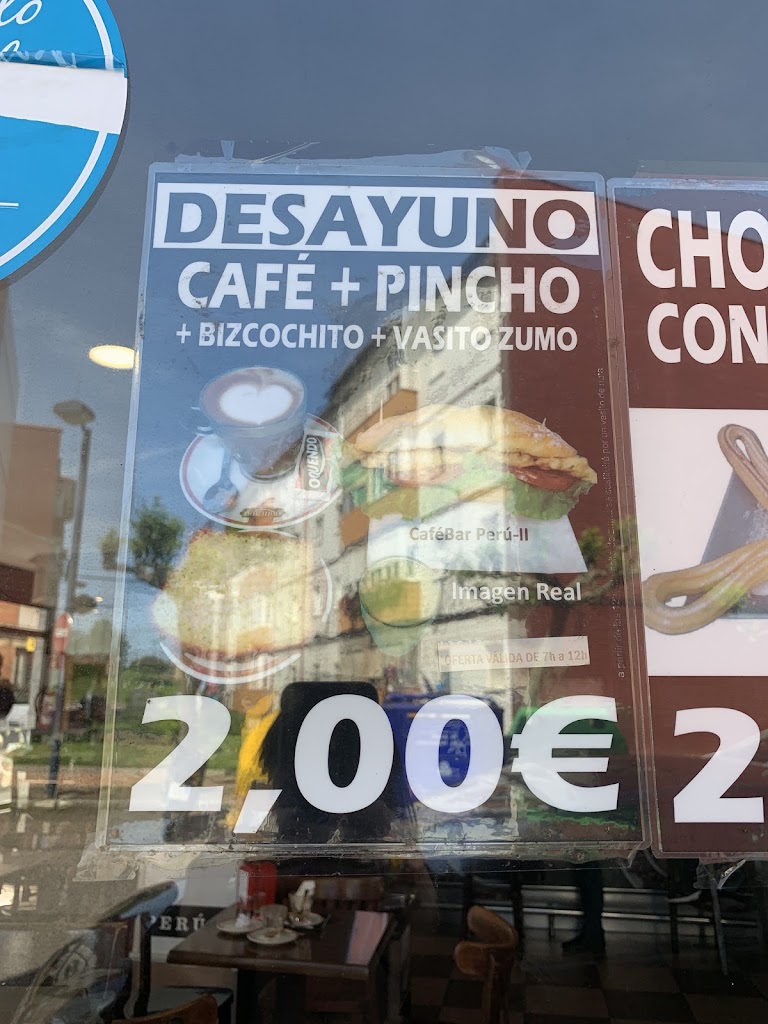 Cafe Bar El Peru II — Carta