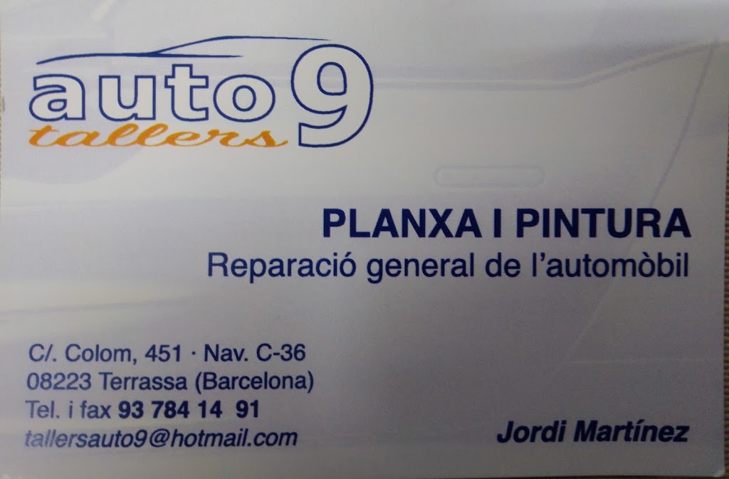 Talleres Auto9 — Del propietario