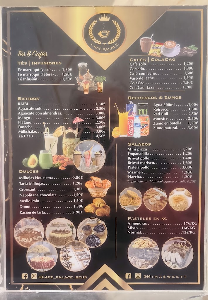 Cafe Palace — Carta