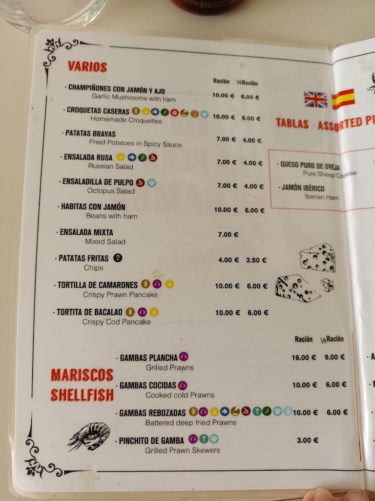 Tabanco "La Pena" — Carta