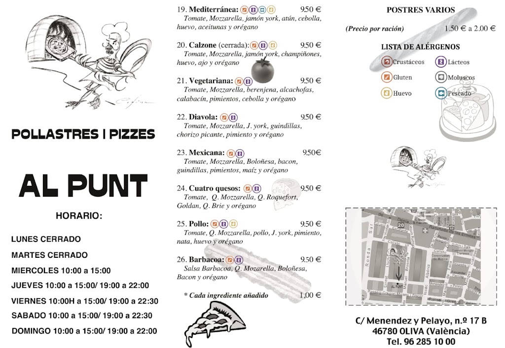 Pizzes Al Punt — Del propietario