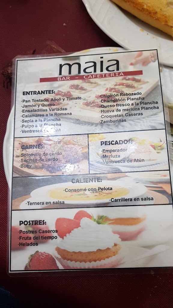 Bar Maia — Carta
