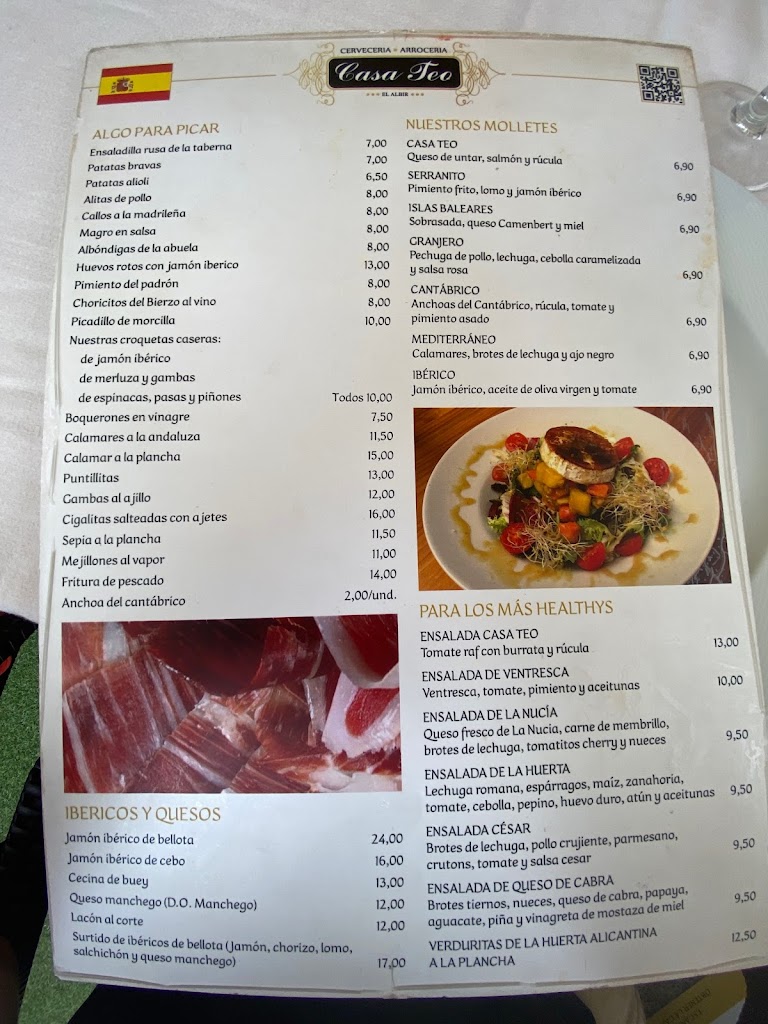 Casa Teo — Carta