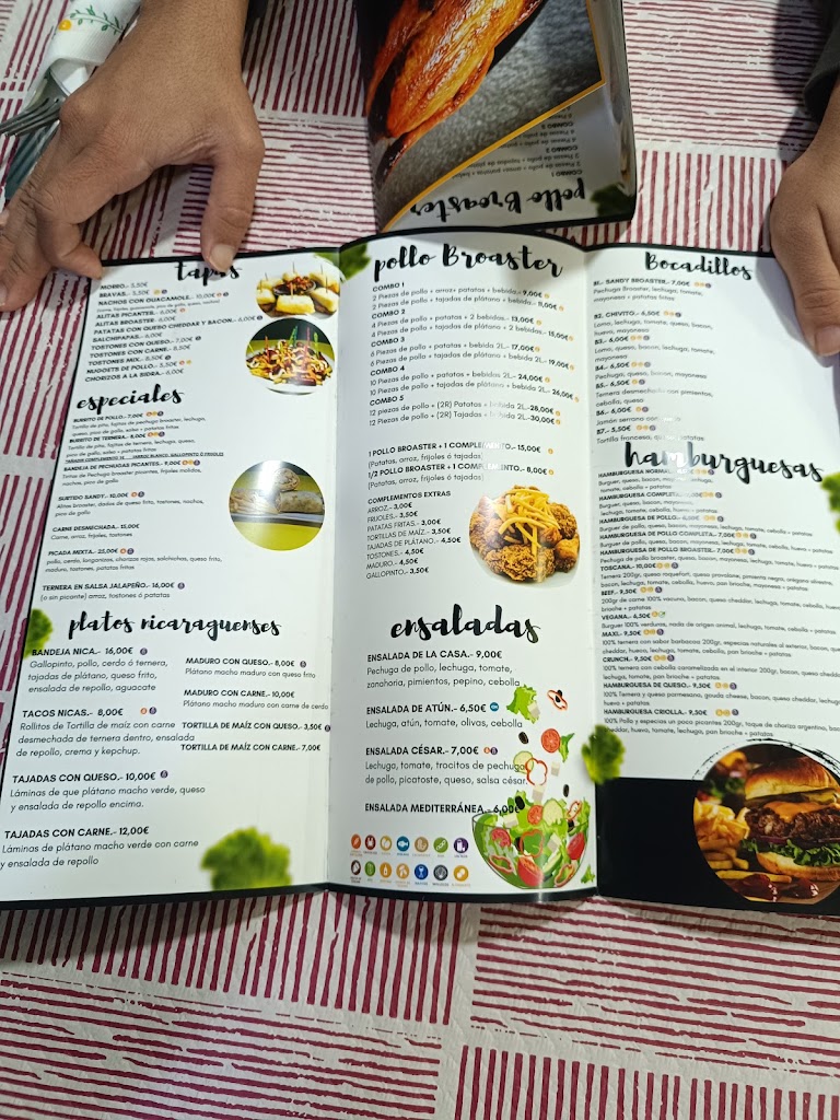Toque Ala Frank (COCINA  MEXICANA-HONDURENA) — Carta
