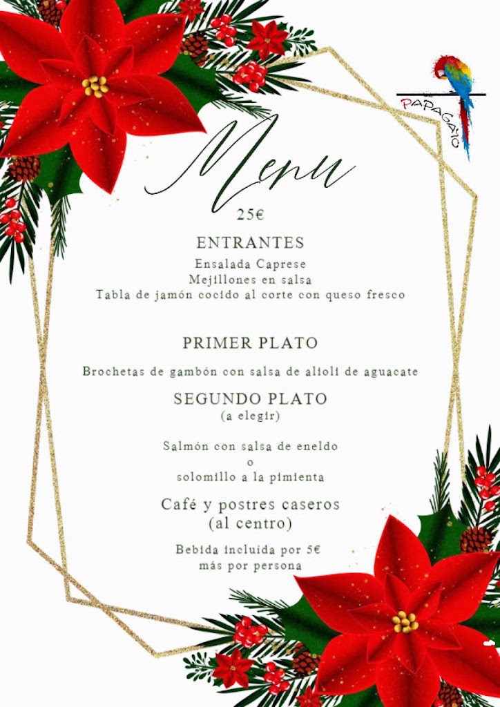 BAR PAPAGAYO — Carta