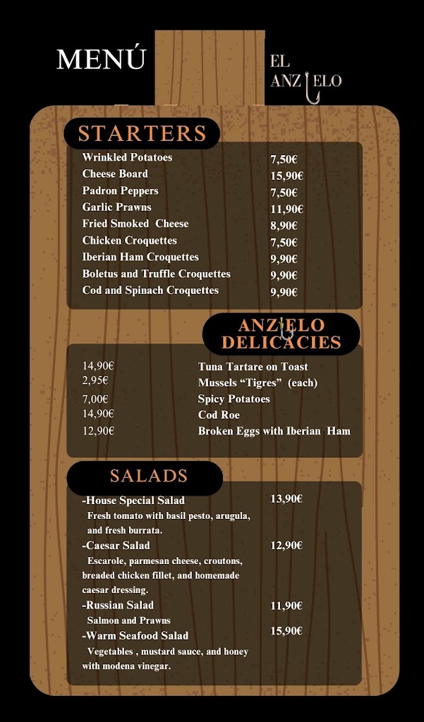 Restaurante El Anzuelo Las Palmas GC — Carta