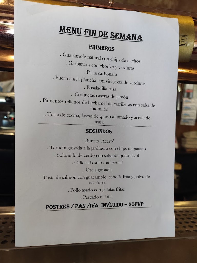 Acero — Carta