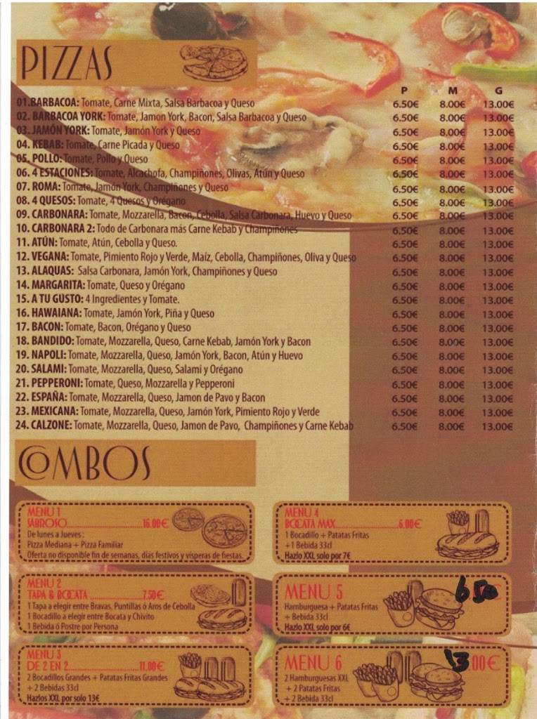 Sabroso — Carta