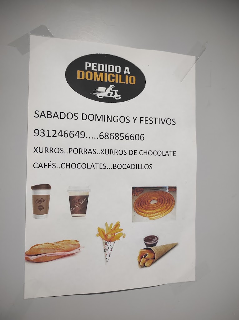 Xurreria Bar Punt de Trobada — Carta