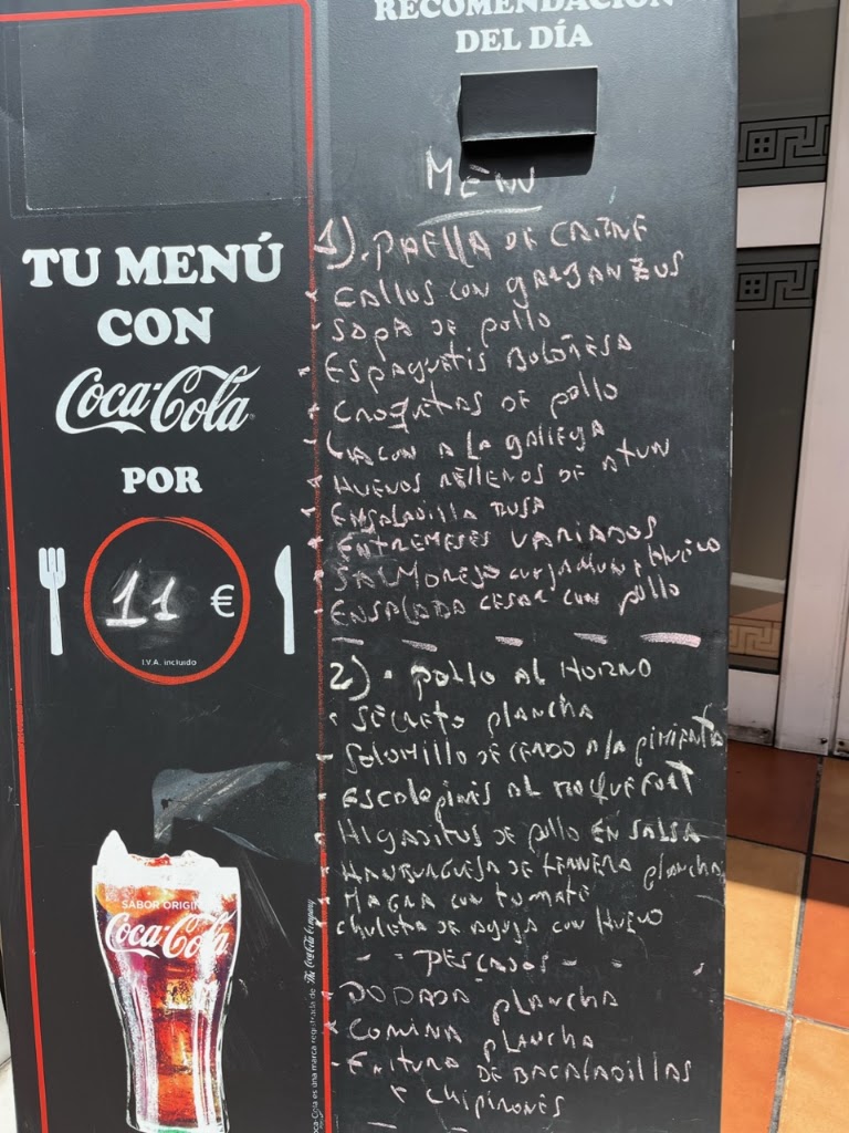 Restaurante Cutillas — Carta