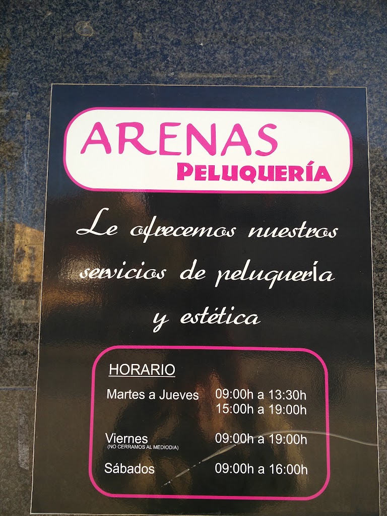 Arenas Peluquerias y Estetica — Carta