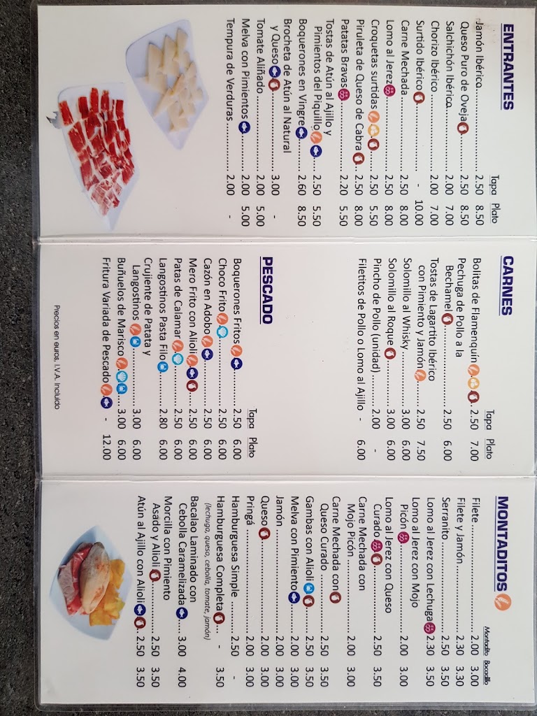Heladeria Cafeteria Media Luna — Carta