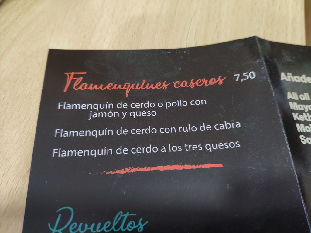 Sonora's Bar — Carta