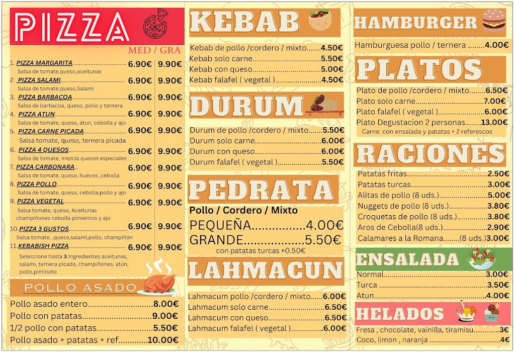Kebabish Best Santurce — Carta