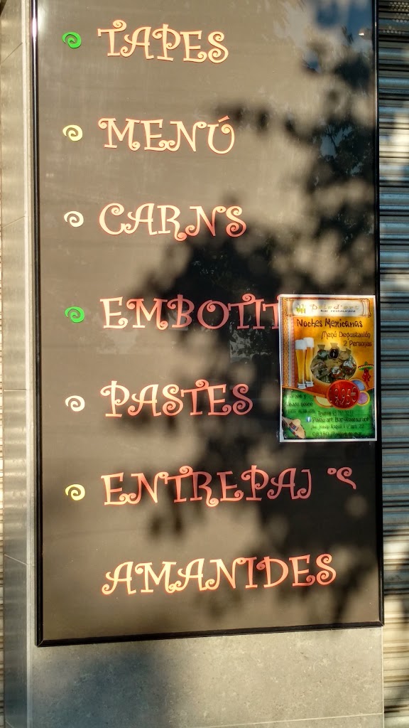 Palad'art Bar Restaurante — Carta
