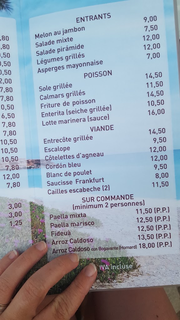 Restaurante La Piramide — Carta