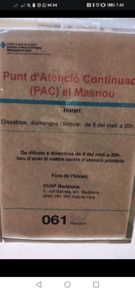CAP El Masnou — Del propietario