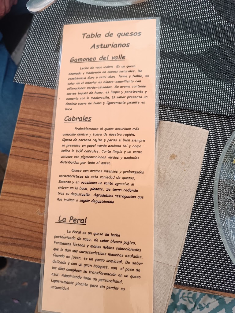 La Sidreria — Carta