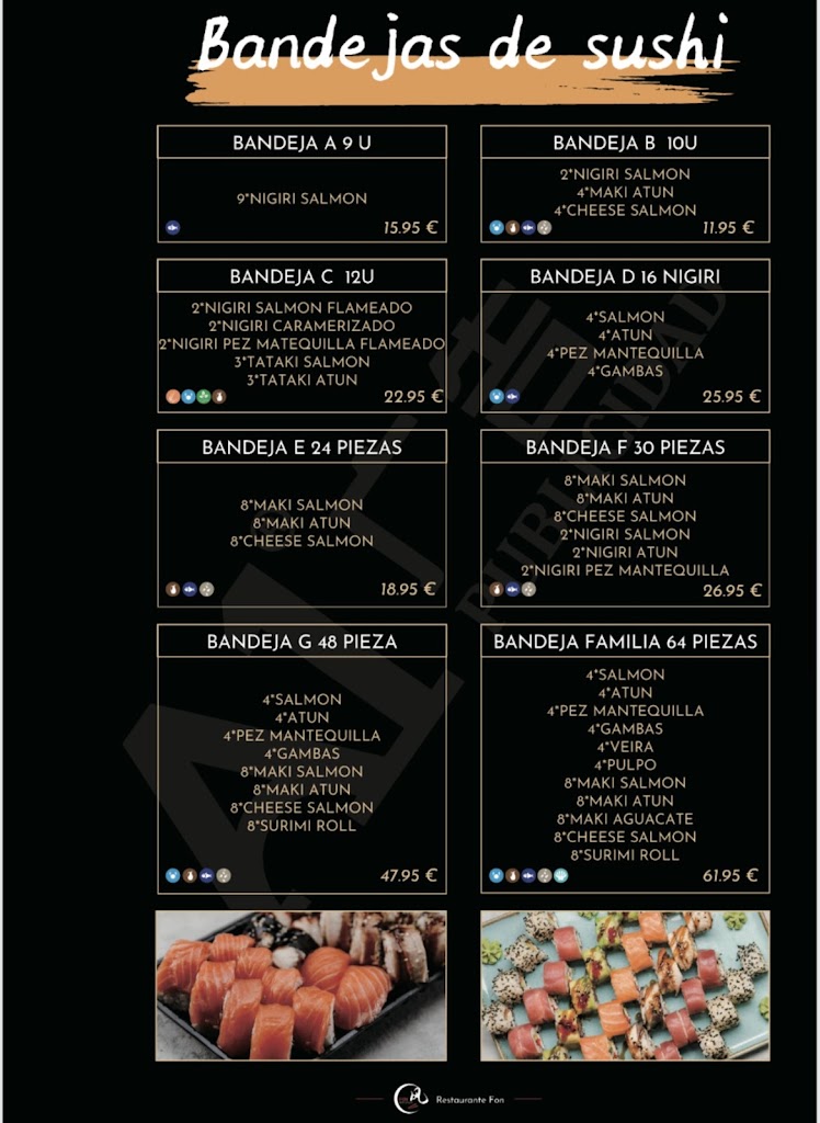 Restaurante Fon — Carta
