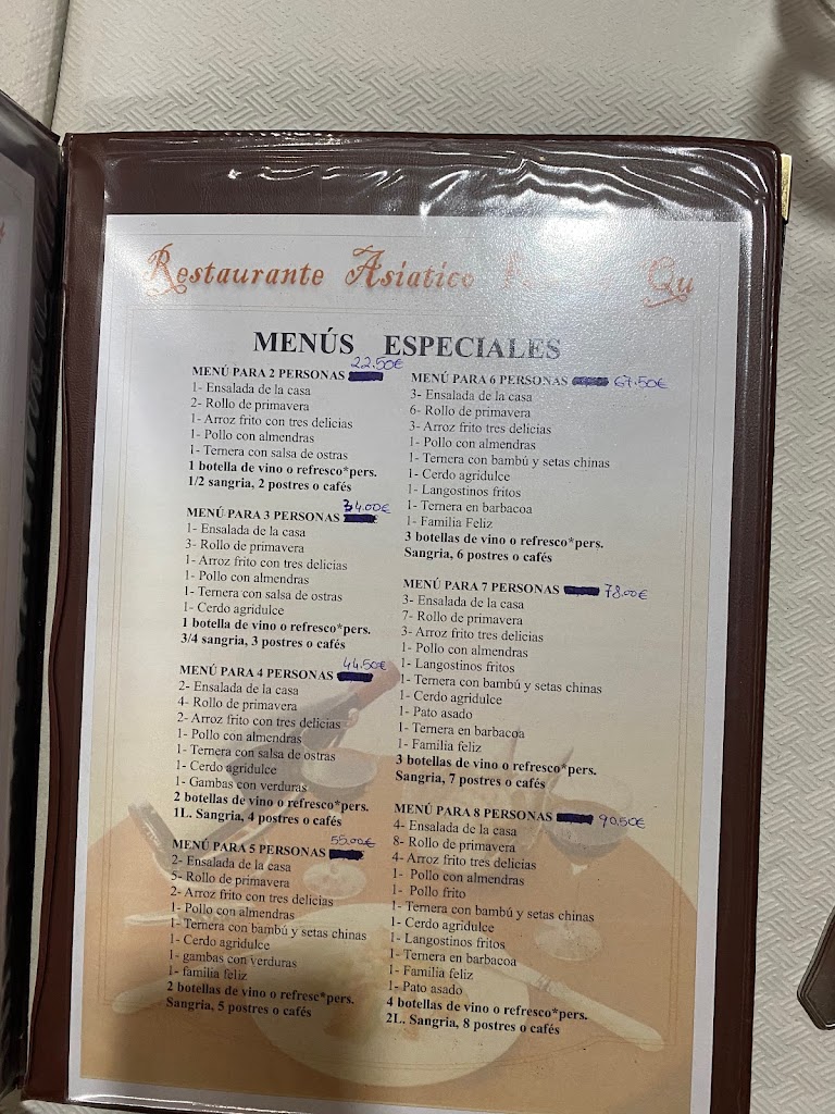 RESTAURANTE ASIATICO FAMILIA QU — Carta