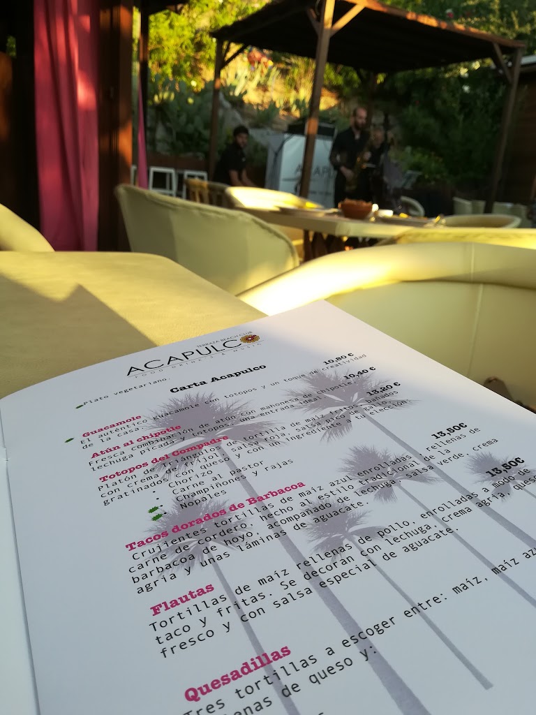 Acapulco Terraza Beach Club — Carta