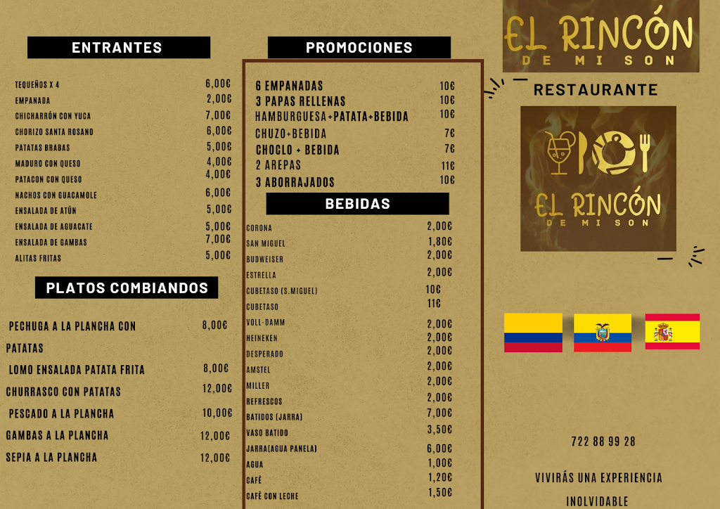 El Rincon De Mi Son Restaurante Ecuatoriano y Colombiano — Carta