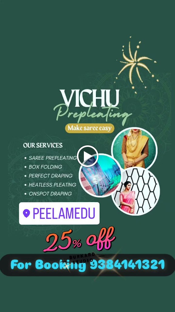 Vichu Prepleating And Saree Draping