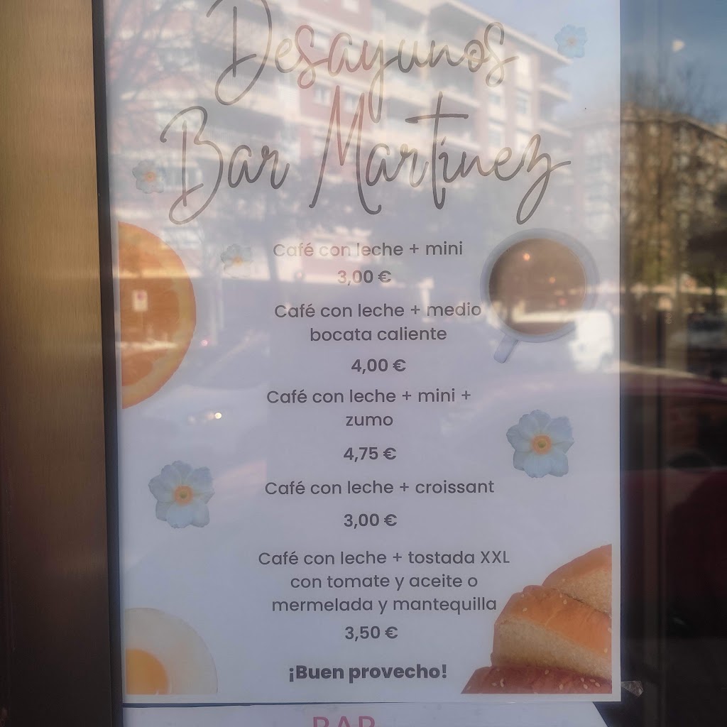 Bar Restaurant Martinez — Carta