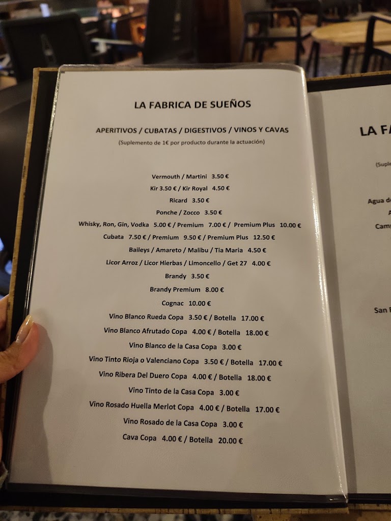 LA FABRICA DE SUENOS — Carta