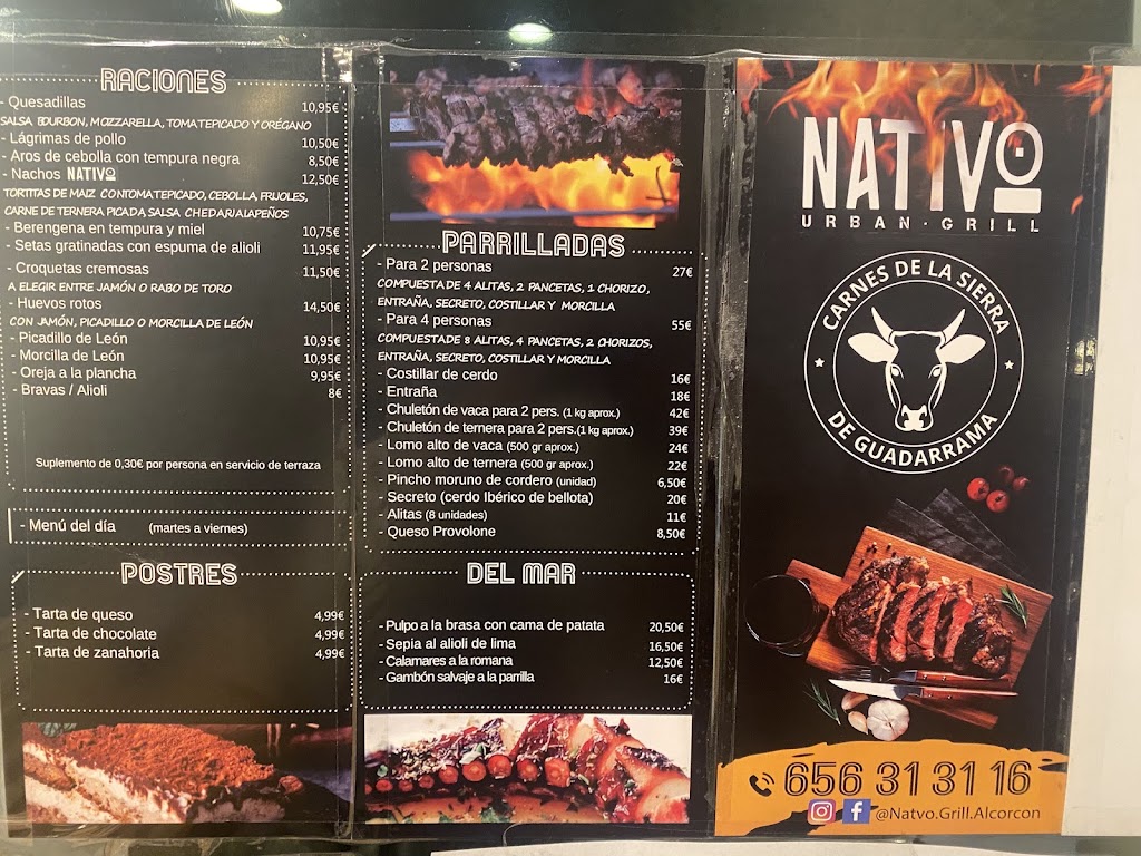 NATIVO Alcorcon — Carta
