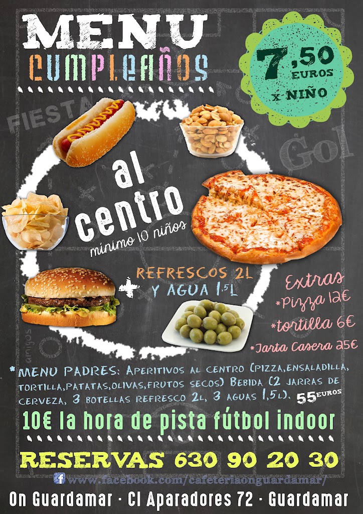Cafeteria On Guardamar — Carta