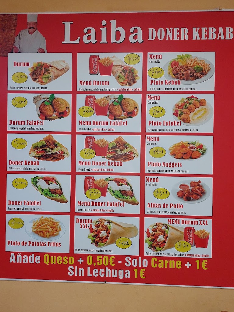 Laiba Doner Kebab Galdar — Carta