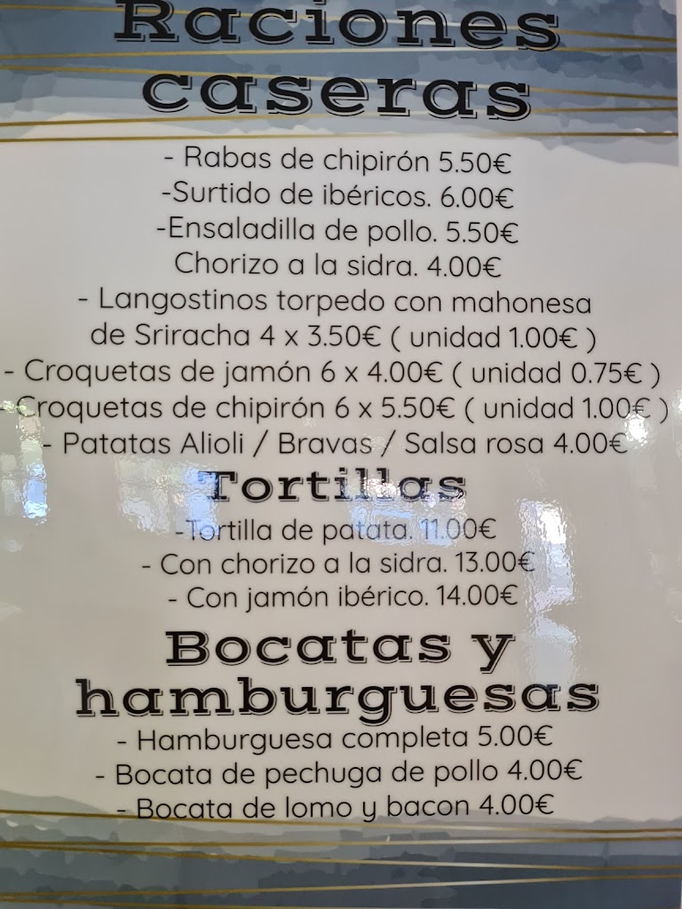 Cafe-Bar "Libra" — Carta