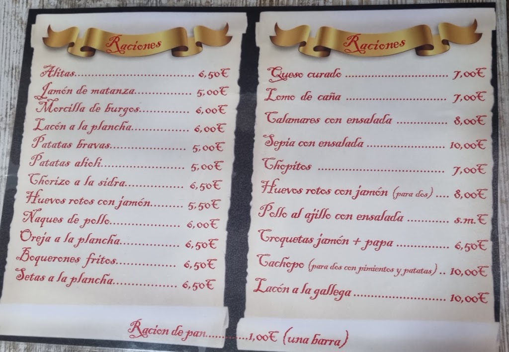 Restaurante las Encinas. — Carta