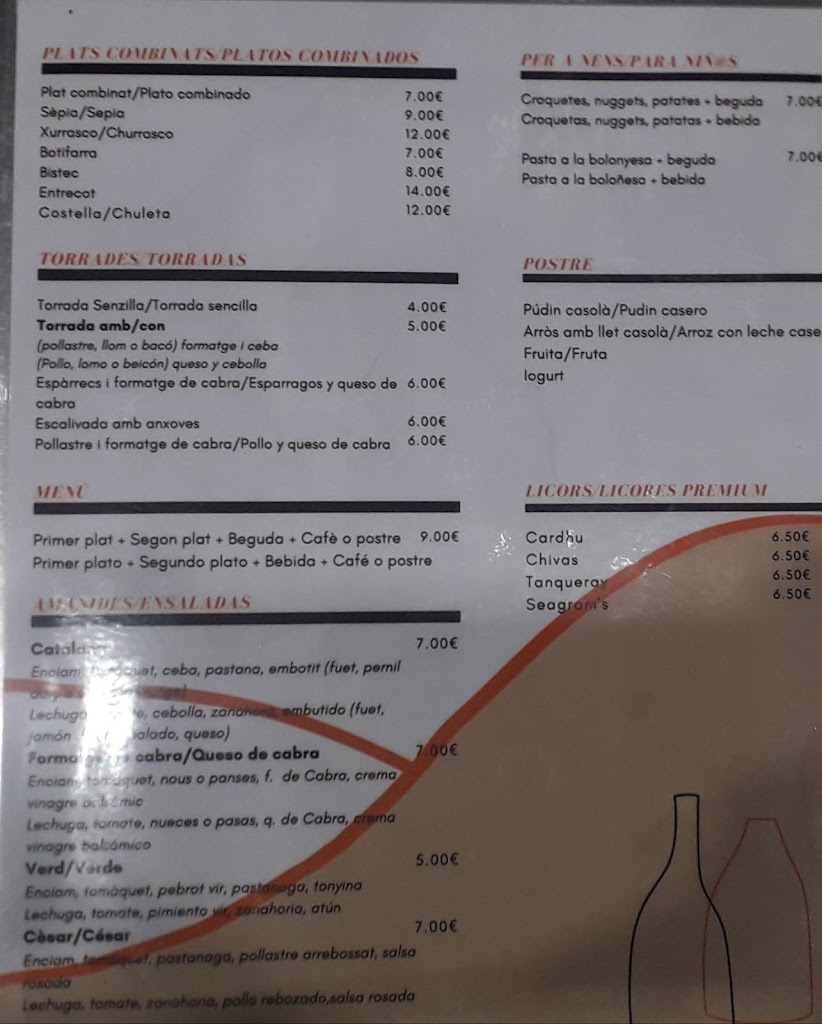 Epora Restaurante — Carta