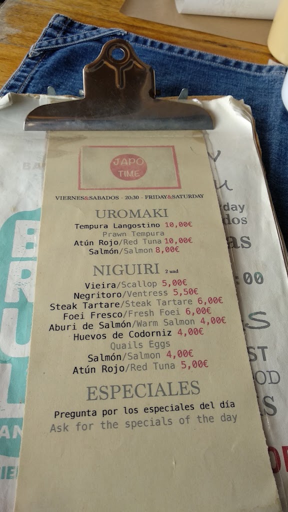 Barbulla — Carta